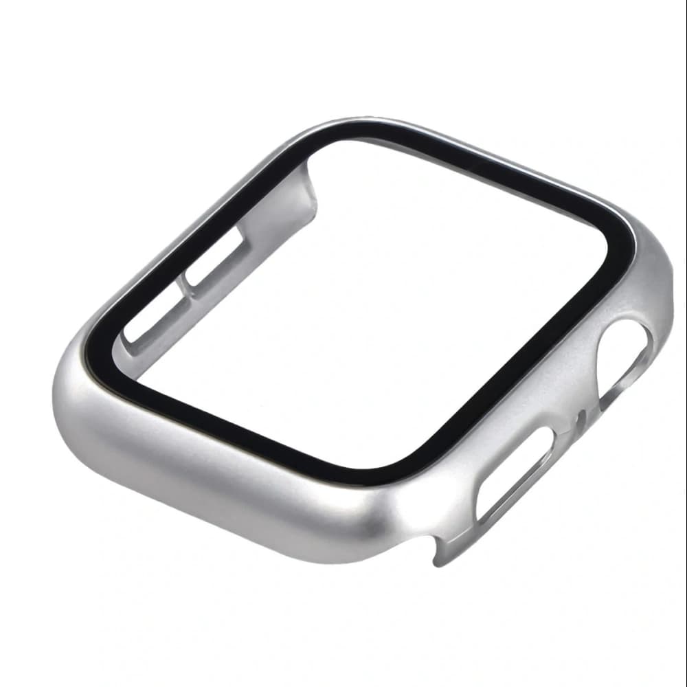 Bizon Case+Üveg Óra Apple Watch SE 3 / SE 2 / SE / 6 / 5 / 4 44mm matt ezüst - 6