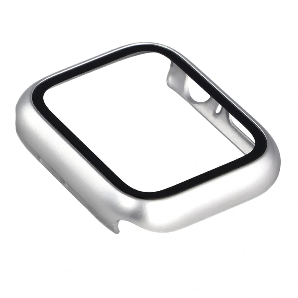 Bizon Case+Üveg Óra Apple Watch SE 3 / SE 2 / SE / 6 / 5 / 4 44mm matt ezüst - 7