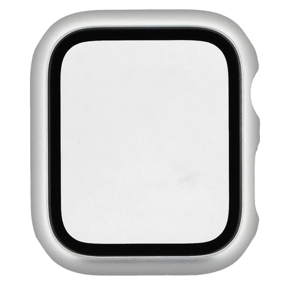 Bizon Case+Üveg Óra Apple Watch SE 3 / SE 2 / SE / 6 / 5 / 4 44mm matt ezüst - 8