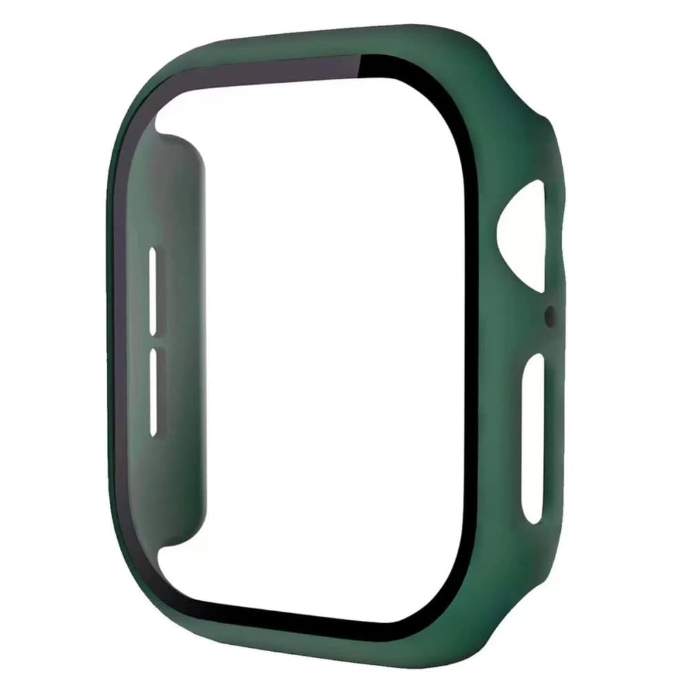 Bizon Case+Üveg Óra Apple Watch SE 3 / SE 2 / SE / 6 / 5 / 4 44mm matt sötétzöld - 3