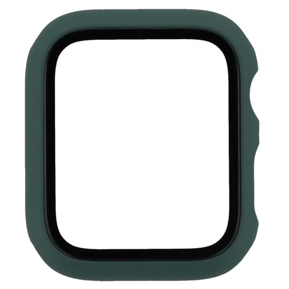 Bizon Case+Üveg Óra Apple Watch SE 3 / SE 2 / SE / 6 / 5 / 4 44mm matt sötétzöld - 6