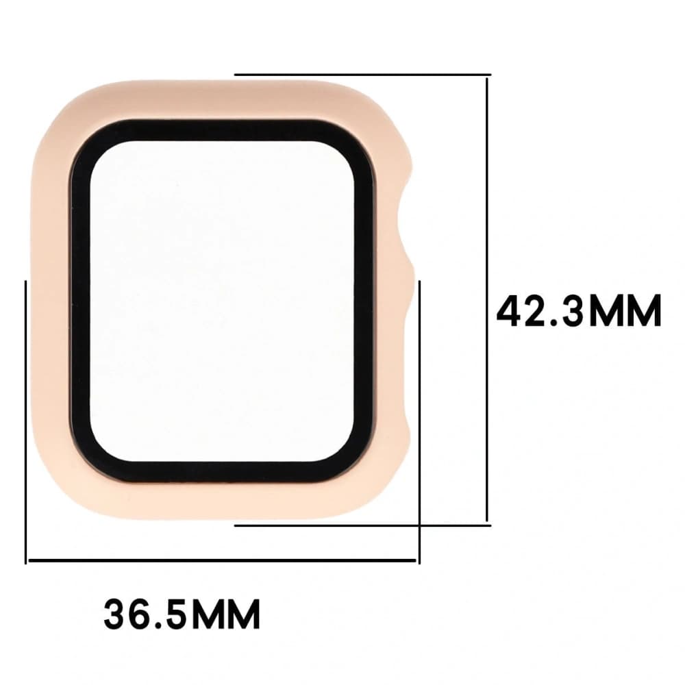 Bizon Case+Üveg Óra Apple Watch SE 3 / SE 2 / SE / 6 / 5 / 4 40mm matt rózsaszín - 2