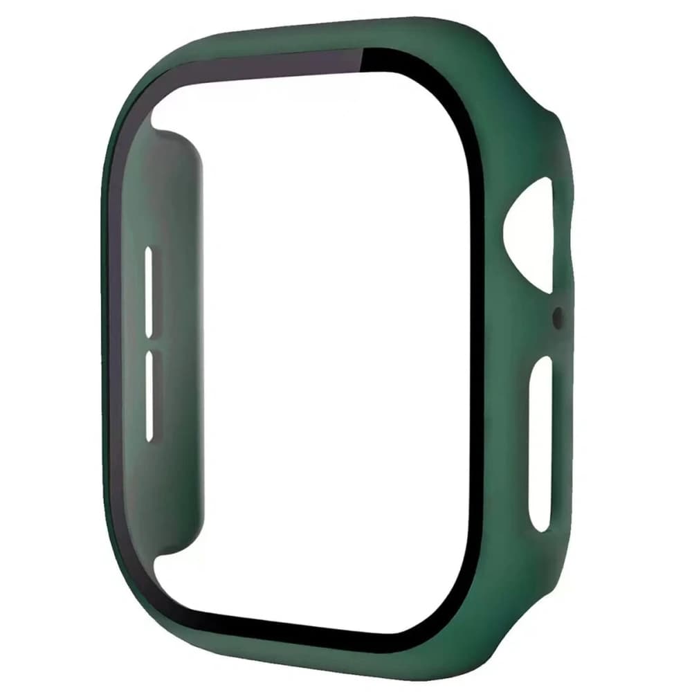 Bizon Case+Üveg Óra Apple Watch SE 3 / SE 2 / SE / 6 / 5 / 4 40mm matt sötétzöld - 2