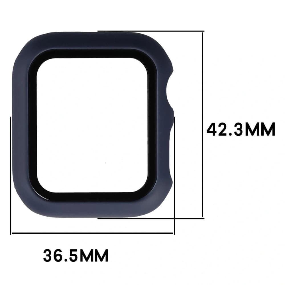 Bizon Case+Glass óra Apple Watch SE 3 / SE 2 / SE / 6 / 5 / 4 40mm matt tengerészkék - 2