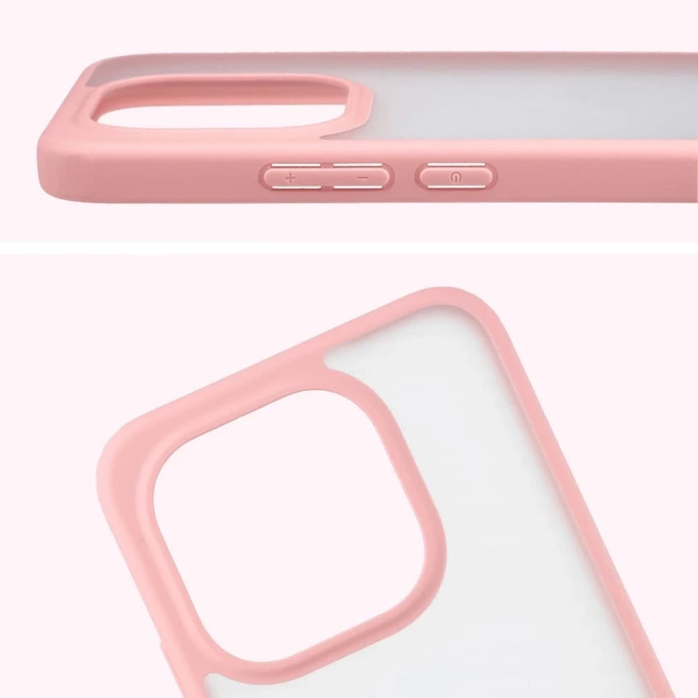 Bizon Case Angelo Xiaomi 15T halbtransparent mit einem hellrosa Rahmen - 3