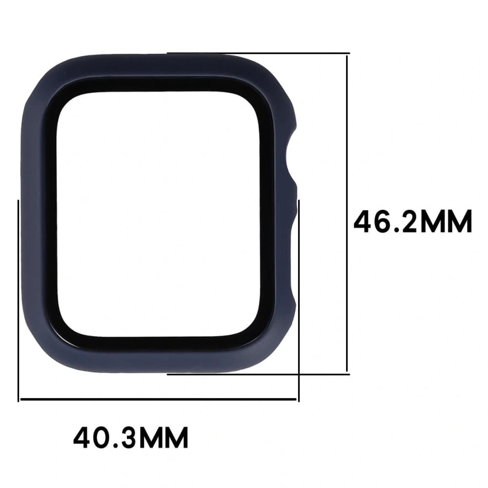 Bizon Case+Glass óra az Apple Watch SE 3 / SE 2 / SE / 6 / 5 / 4 44mm matt tengerészkék színben - 2