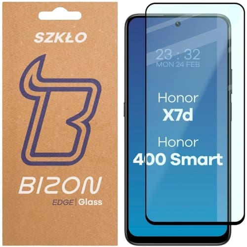 Bizon Glass Edge 2 Honor X7d / Honor 400 Smart black frame