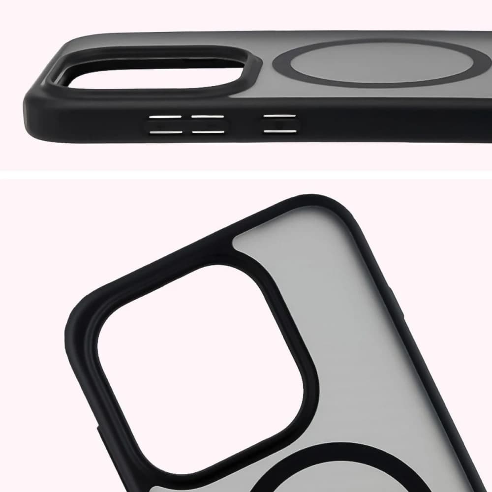Etui z pierścieniem magnetycznym Bizon Case MatteO do OnePlus 15 przydymione-czarne - 4