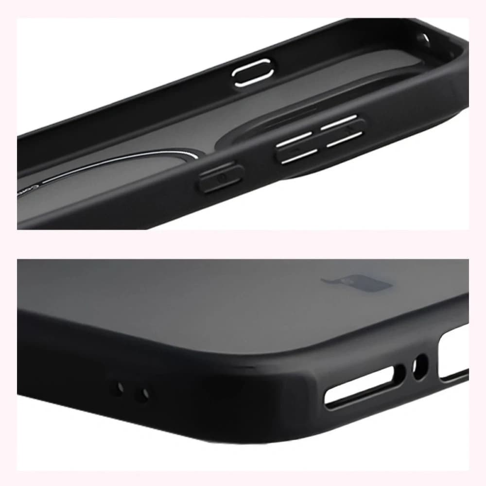 Etui z pierścieniem magnetycznym Bizon Case MatteO do OnePlus 15 przydymione-czarne - 5