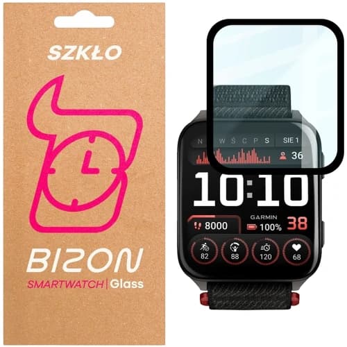 Bizon Glass Watch Edge Hybrid Garmin Venu X1 fekete