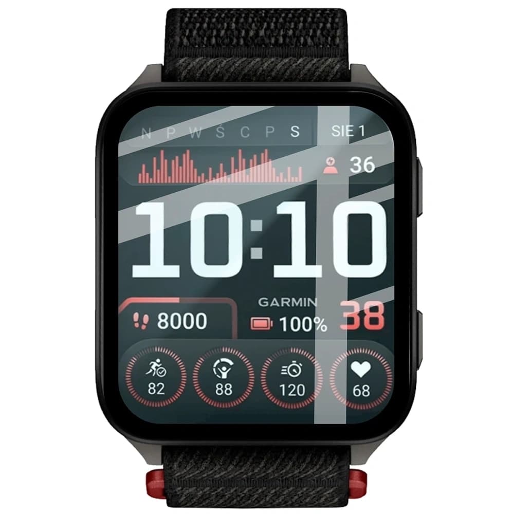Bizon Glass Watch Edge Hybrid Garmin Venu X1 fekete - 2