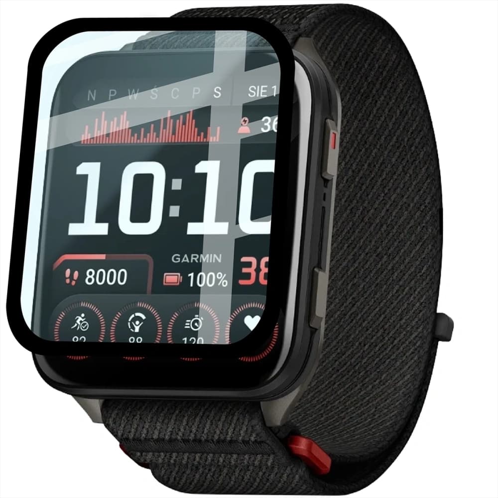 Bizon Glass Watch Edge Hybrid Garmin Venu X1 fekete - 3