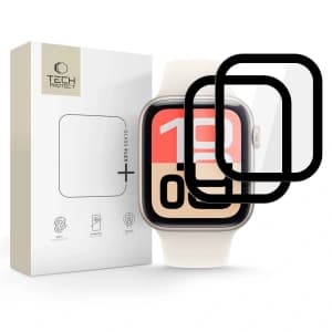 Tech-Protect Glass Flex+ Apple Watch 4/5/6/SE 1 / 2 / 3 40mm Fekete [2 CSOMAG]