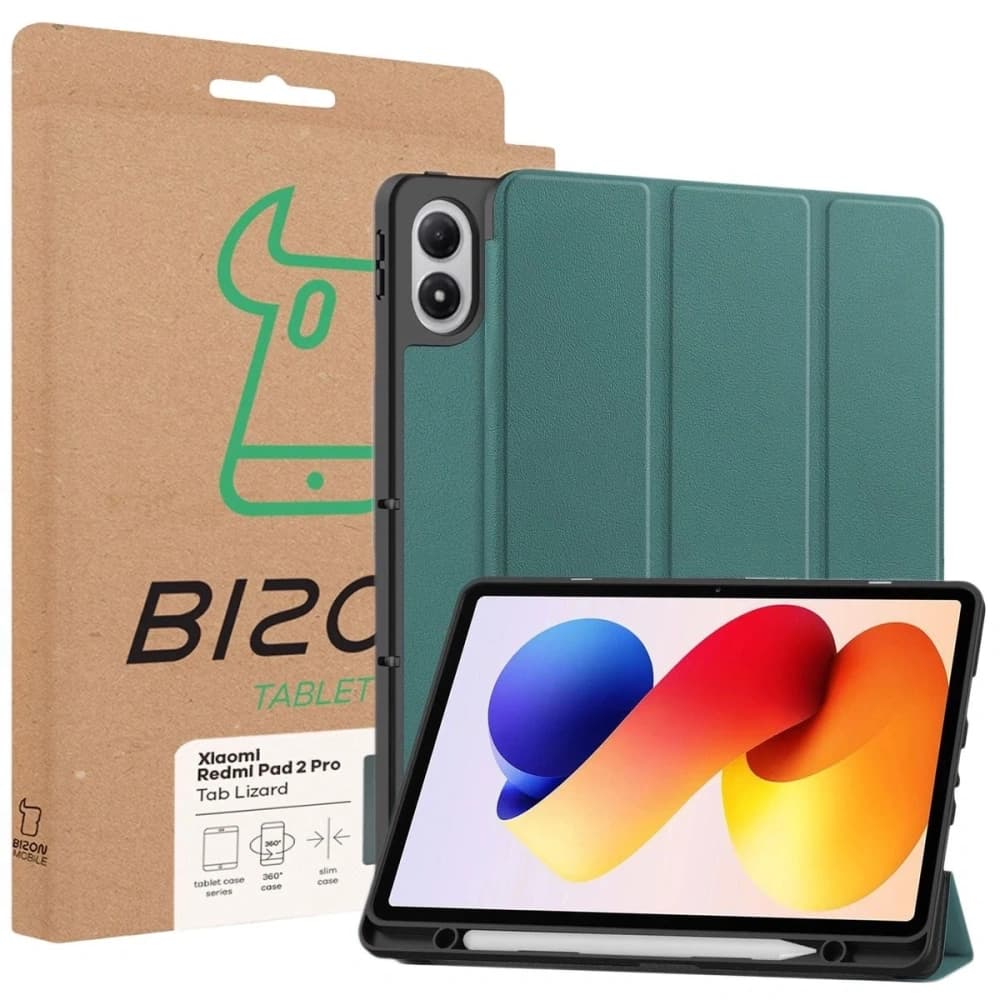 Husa Bizon Tab Lizard pentru Xiaomi Redmi Pad 2 Pro verde închis - 9