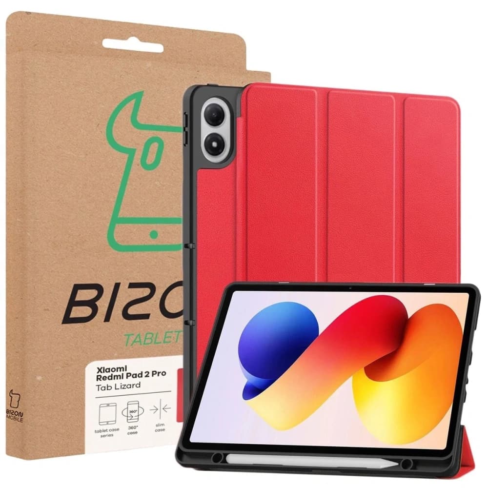 Bizon Case Tab Lizard Xiaomi Redmi Pad 2 Pro piros - 9