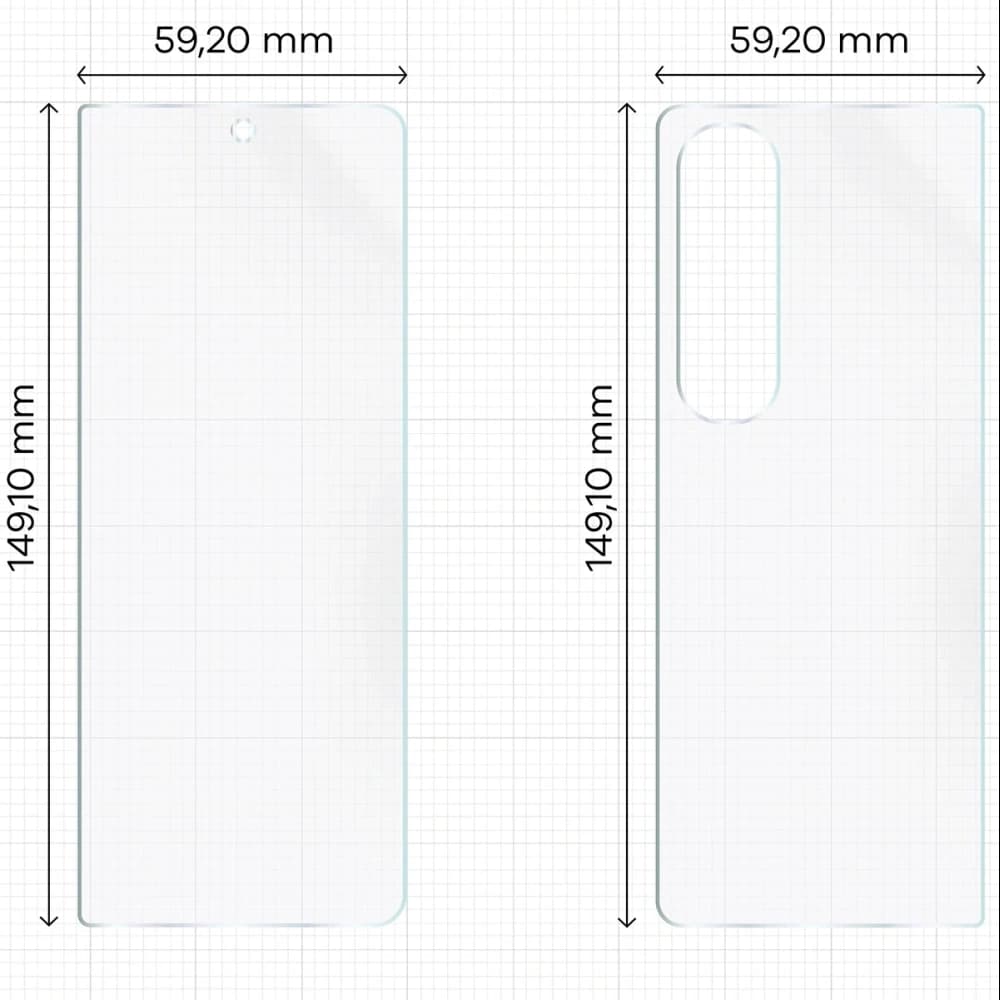 Hydrogel-Folie für Rückseite und Vorderseite Bizon Glass Hydrogel Pack für Samsung Galaxy Z Fold4 - 2