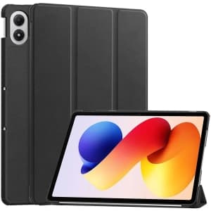 Etui mit Klappe Bizon Case Tab Croc für Xiaomi Redmi Pad 2 Pro schwarz