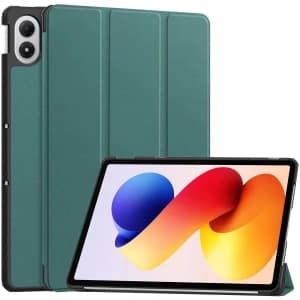 Etui z klapką Bizon Case Tab Croc do Xiaomi Redmi Pad 2 Pro ciemnozielone