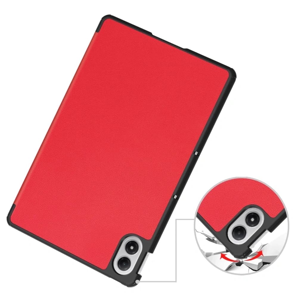 Etui z klapką Bizon Case Tab Croc do Xiaomi Redmi Pad 2 Pro czerwone - 3