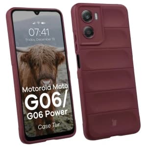 Etui dur Bizon Case Tur pentru Motorola Moto G06 4G / G06 Power 4 burgund