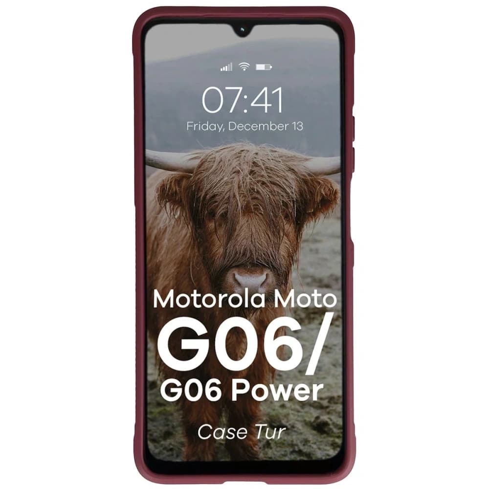 Etui dur Bizon Case Tur pentru Motorola Moto G06 4G / G06 Power 4 burgund - 5