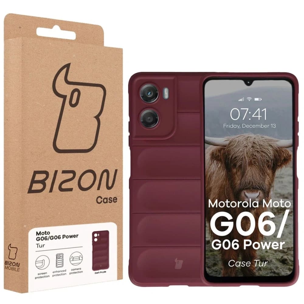 Etui dur Bizon Case Tur pentru Motorola Moto G06 4G / G06 Power 4 burgund - 8