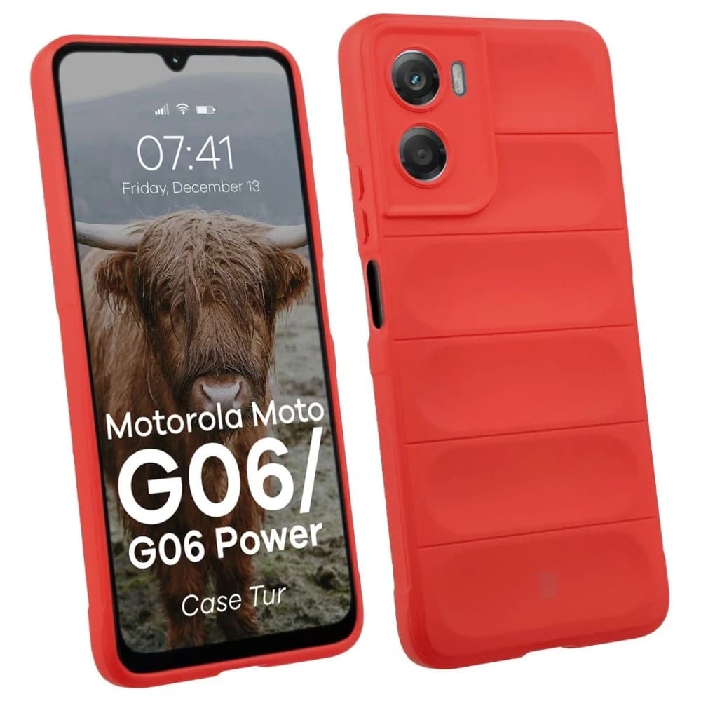 Etui dur Bizon Case Tur pentru Motorola Moto G06 4G / G06 Power 4 roșu - 1