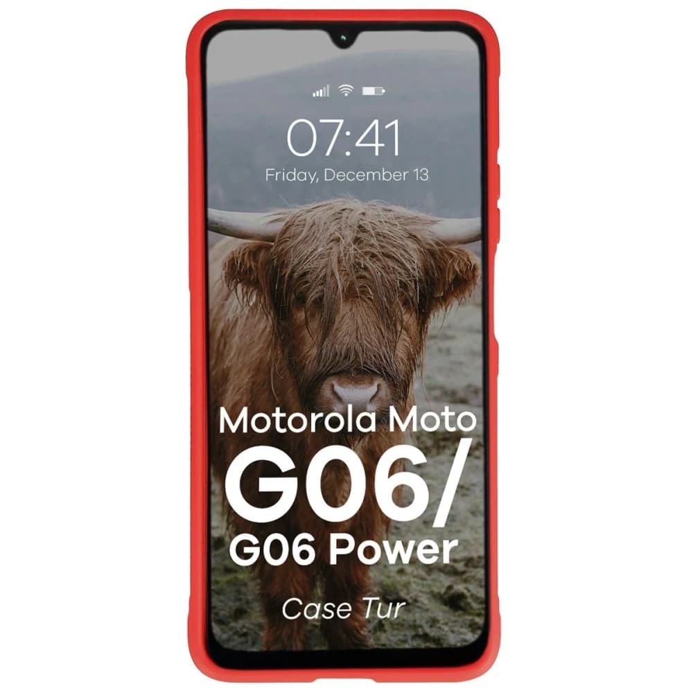 Etui dur Bizon Case Tur pentru Motorola Moto G06 4G / G06 Power 4 roșu - 5