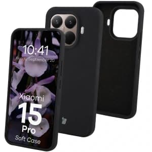 Silikon Etui Bizon Soft Case für Xiaomi 15T Pro schwarz