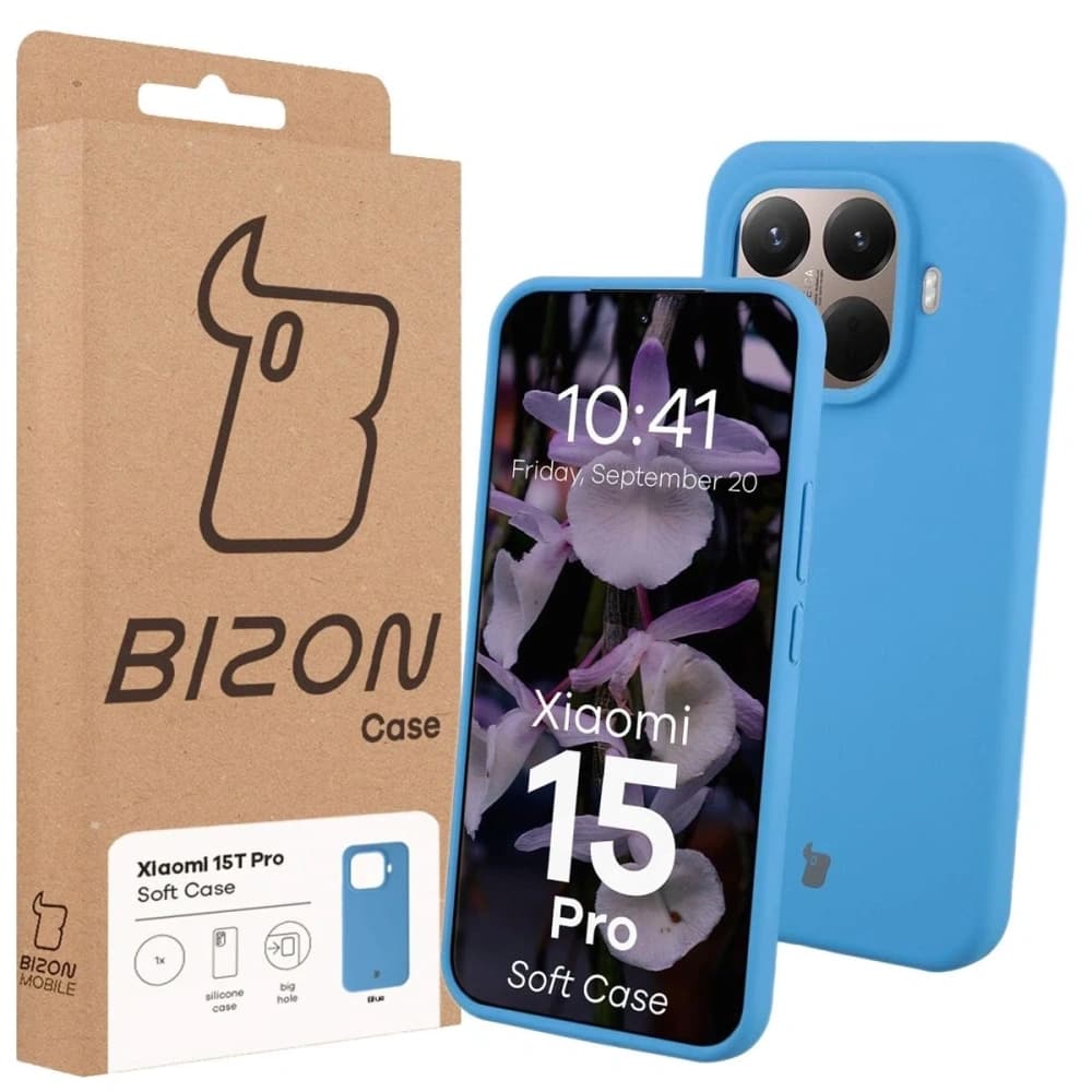 Silikon Etui Bizon Soft Case für Xiaomi 15T Pro blau - 7