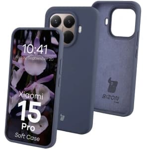 Silikonowe etui Bizon Soft Case do Xiaomi 15T Pro ciemnoniebieskie
