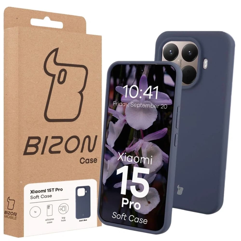 Szilikon tok Bizon Soft Case Xiaomi 15T Pro-hoz sötétkék - 7