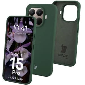 Szilikon tok Bizon Soft Case Xiaomi 15T Pro-hoz sötétzöld