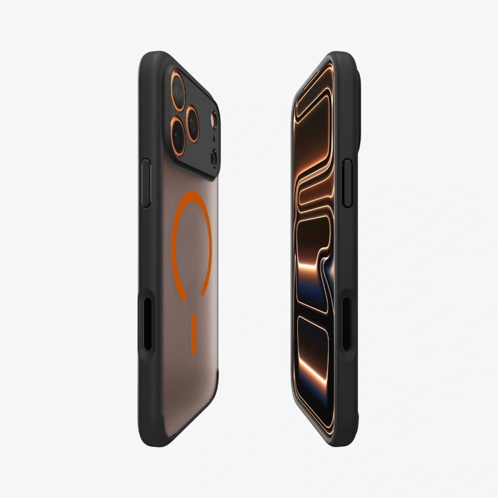 Spigen Ultra Hybrid Mag MagSafe Apple iPhone 17 Pro Max Frost Black/orange - 6