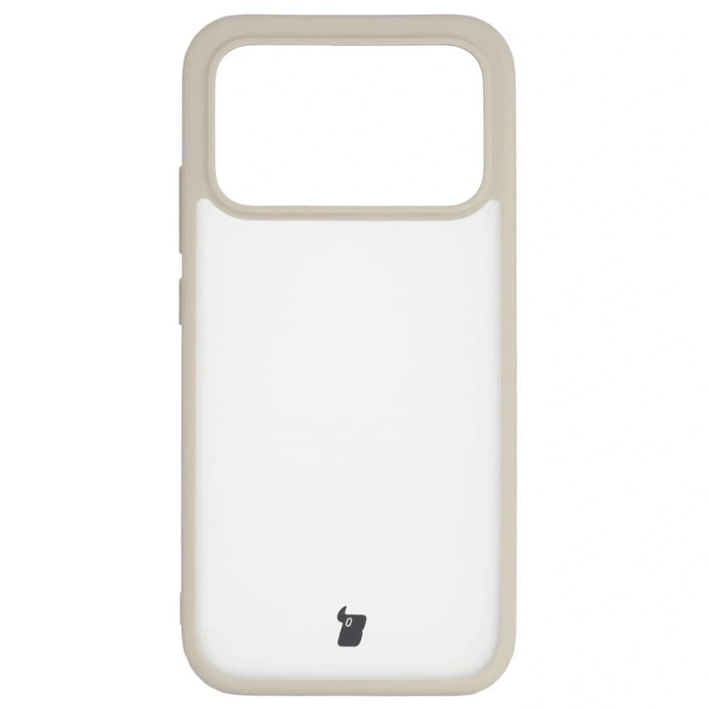 Etui Bizon Case Angelo do Xiaomi POCO F8 Pro półprzezroczyste z beżową ramką - 2