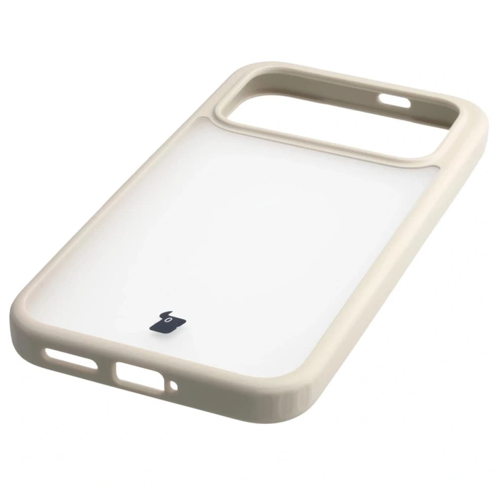 Etui Bizon Case Angelo do Xiaomi POCO F8 Pro półprzezroczyste z beżową ramką - 5