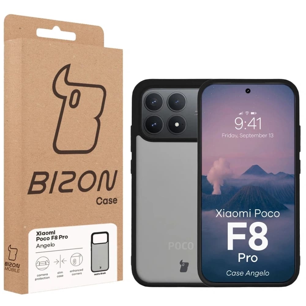 Etui Bizon Case Angelo do Xiaomi POCO F8 Pro przydymione z czarną ramką - 6