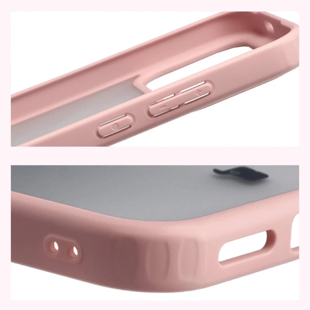 Etui Bizon Case Angelo do Xiaomi POCO F8 Pro półprzezroczyste z jasnoróżową ramką - 4