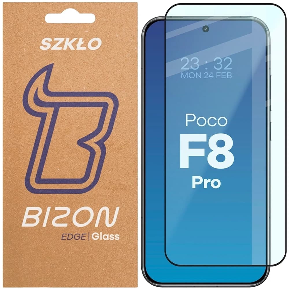 Bizon Glass Edge 2 Xiaomi POCO F8 Pro schwarzer Rahmen - 1