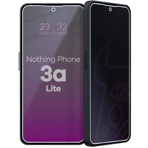 Prywatyzujące szkło hybrydowe Bizon Glass Mule Shadow do Nothing Phone (3a) Lite matowe