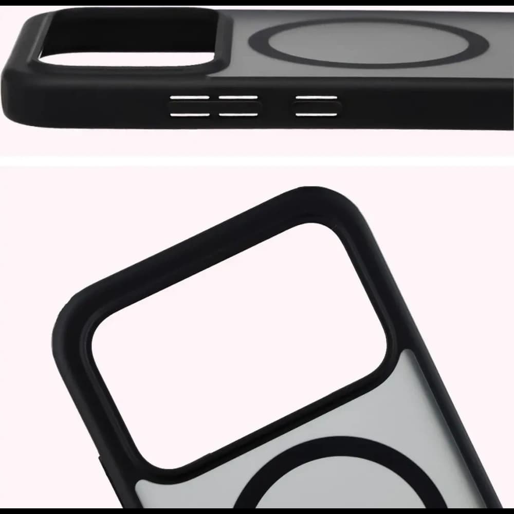 Etui z pierścieniem magnetycznym Bizon Case MatteO do Xiaomi POCO F8 Pro przydymione-czarne - 4