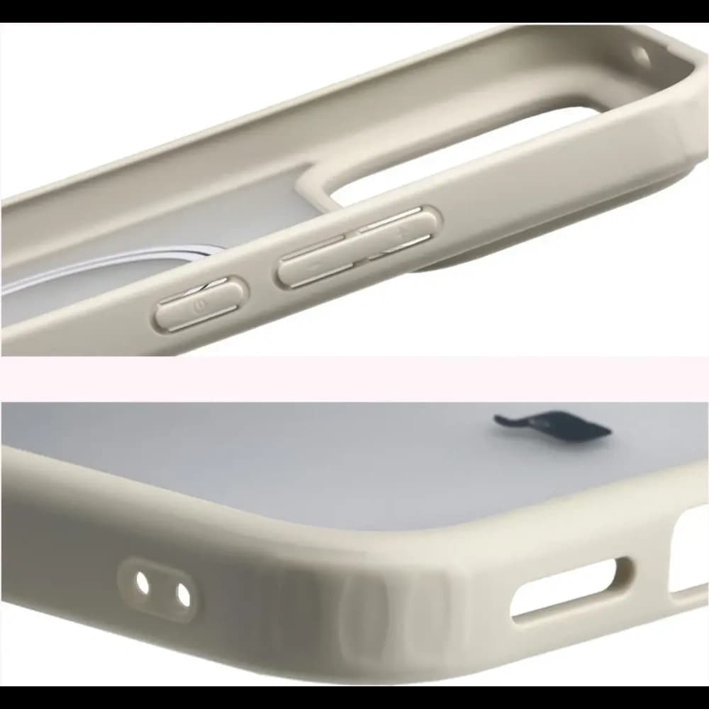 Etui z pierścieniem magnetycznym Bizon Case MatteO do Xiaomi POCO F8 Ultra przydymione-beżowe - 5