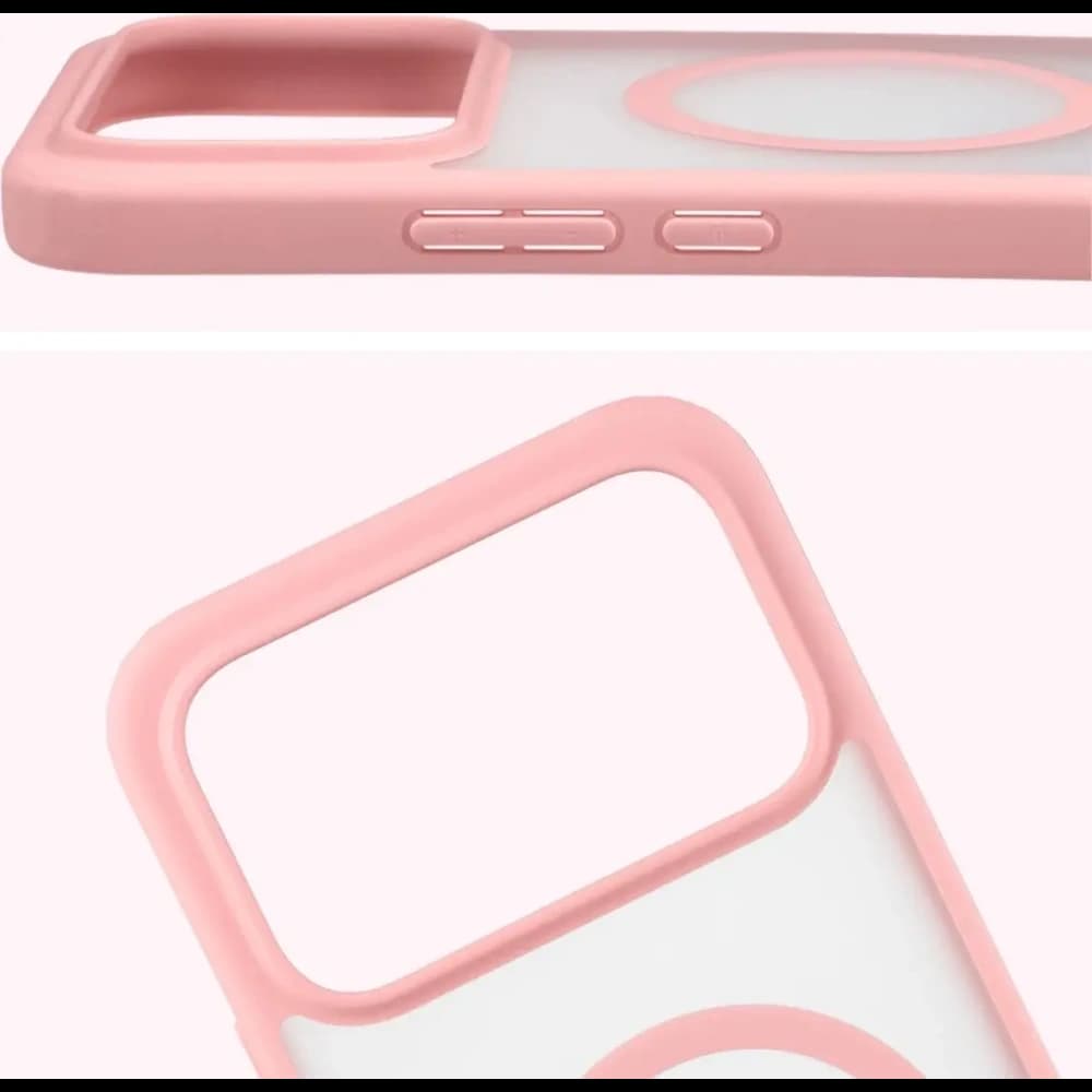 Etui z pierścieniem magnetycznym Bizon Case MatteO do Xiaomi POCO F8 Ultra przydymione-jasnoróżowe - 4
