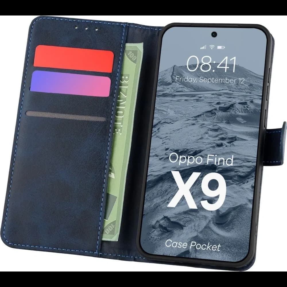 Bizon Case Pocket Oppo Find X9 marineblau
 - 1