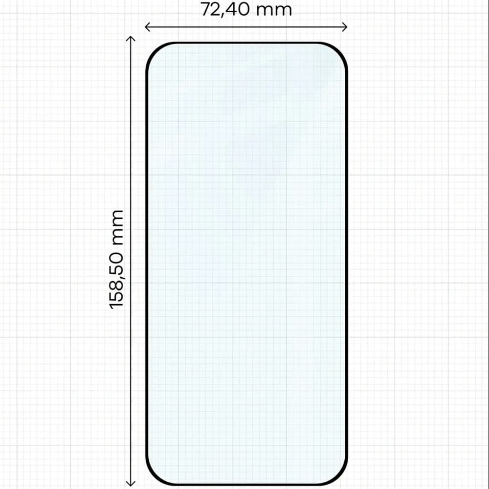 Bizon Glass Edge Duo Google Pixel 10 Pro XL / 9 Pro XL black frame [2 PACK] - 2