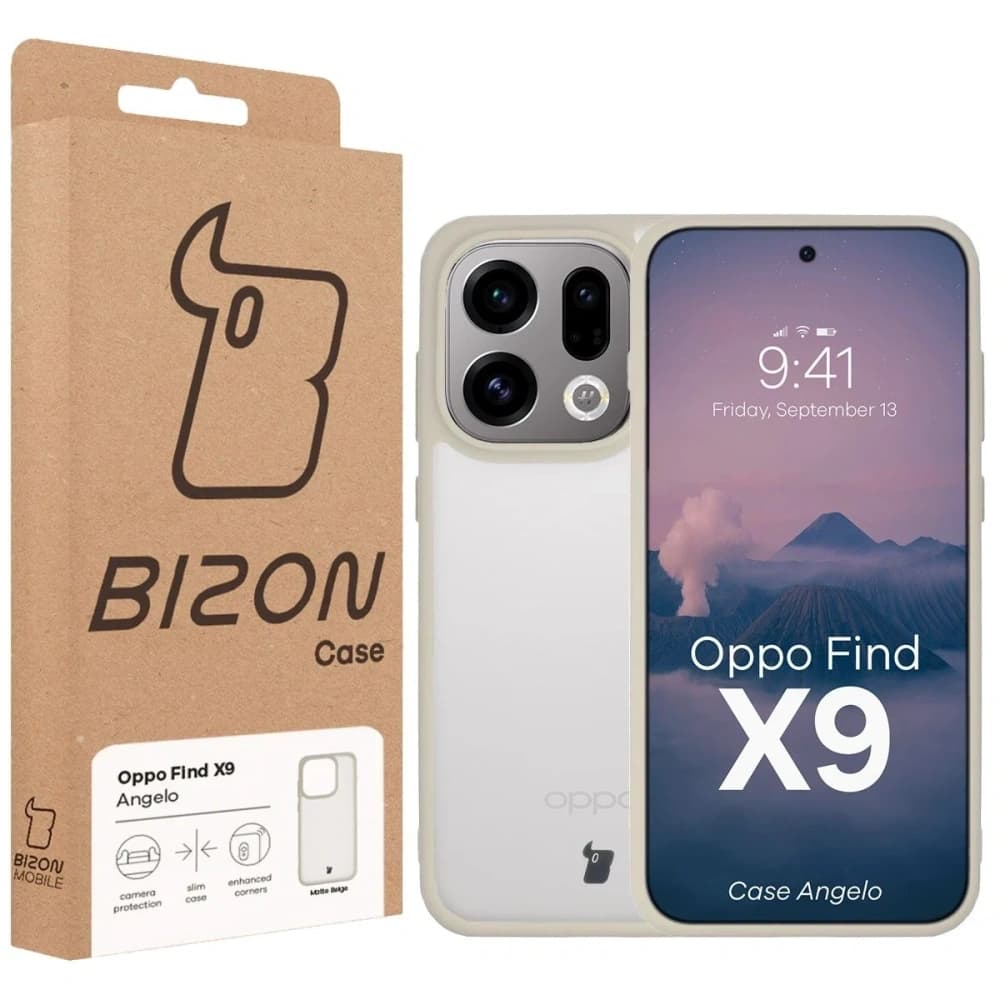 Bizon Case Angelo Oppo Find X9 semi-transparent with a beige frame - 6