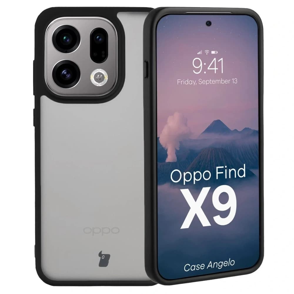Bizon Case Angelo Oppo Find X9 smoked with a black frame - 1