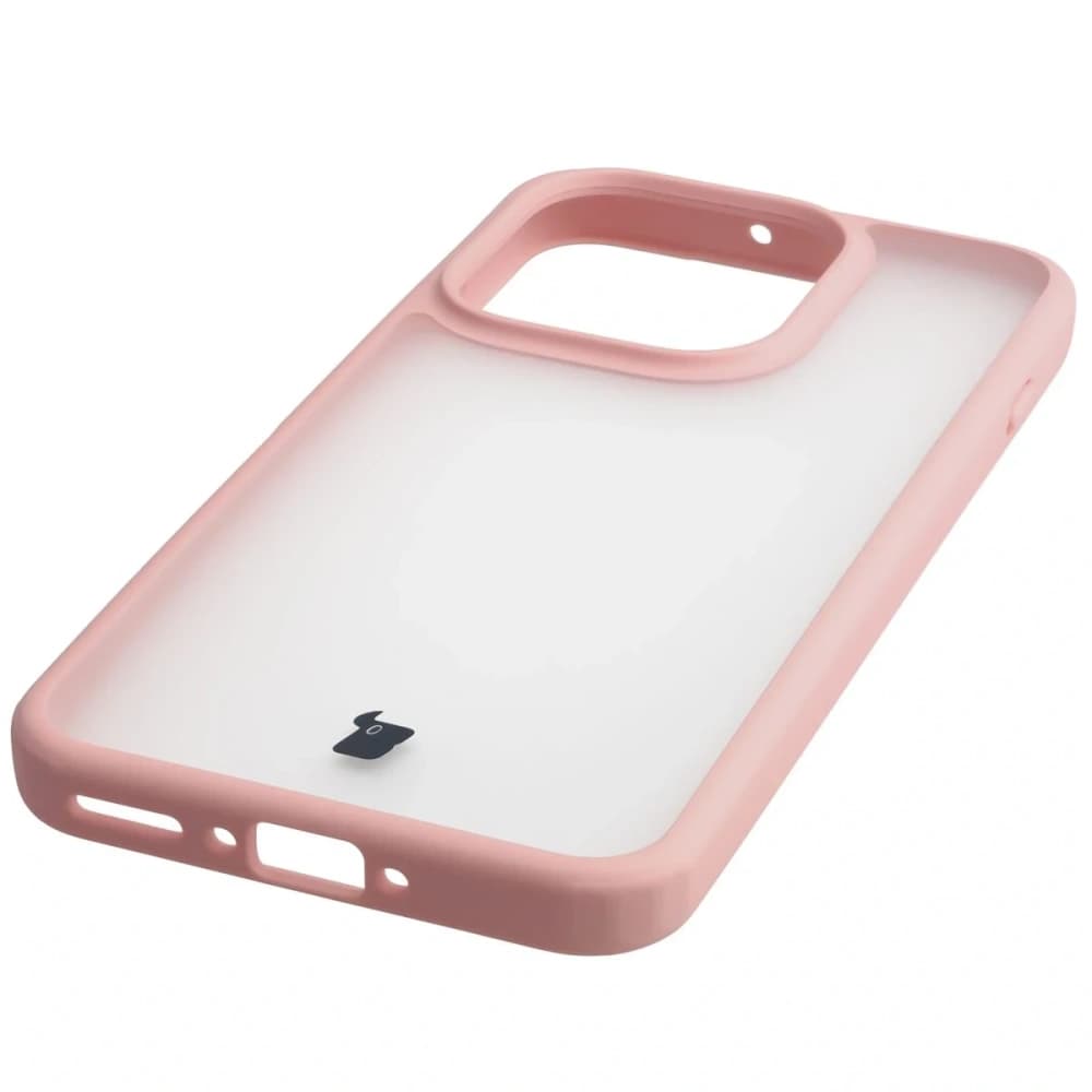 Etui Bizon Case Angelo do Oppo Find X9 półprzezroczyste z jasnoróżową ramką - 5