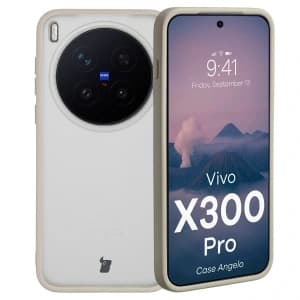 Bizon Case Angelo Vivo X300 Pro félig átlátszó bézs kerettel
