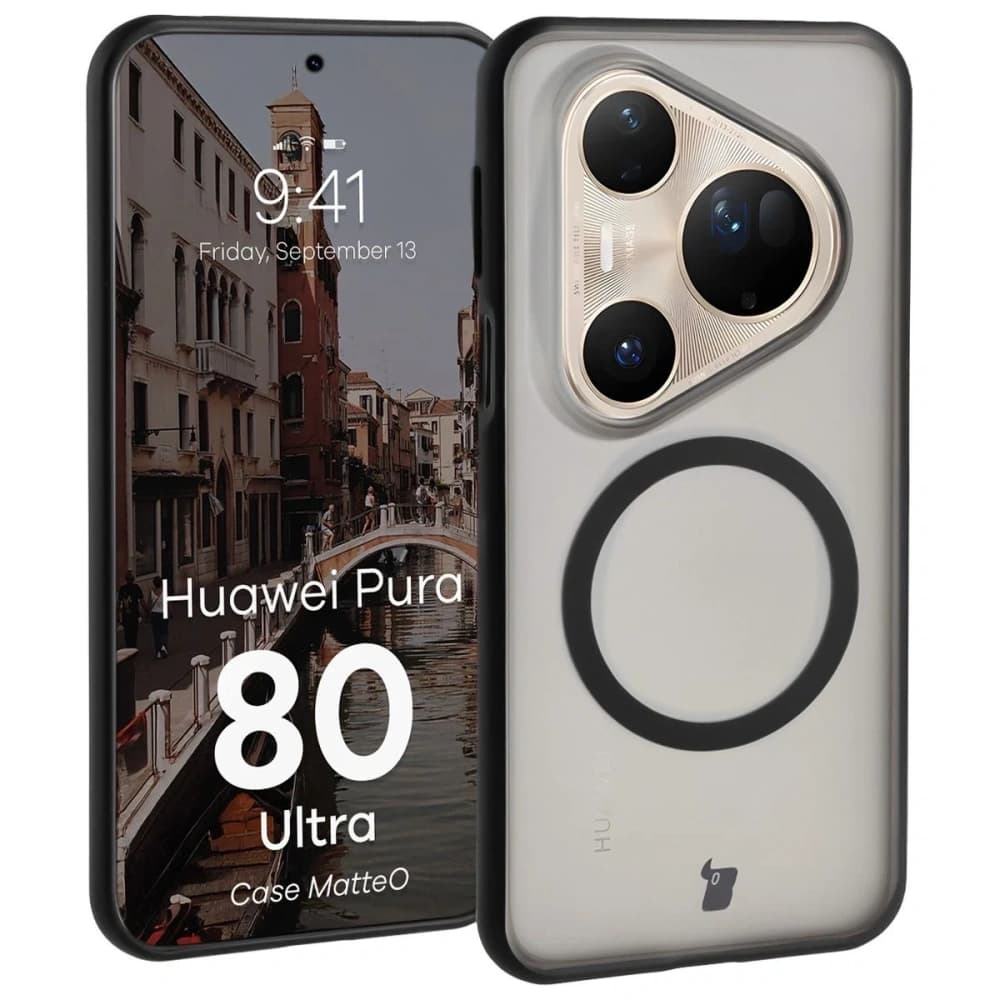 Bizon Case MatteO Magnetic Huawei Pura 80 Ultra negru fumuriu
 - 1
